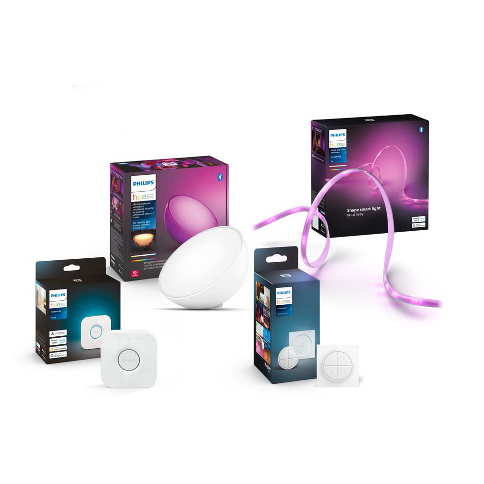 PHILIPS Pack Hue Bridge + Lamp + Int + Tira